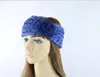 crochet flower headband winter warm knit women girls hairbands ear warmer head wrap turban knit wool knot headband Hair Accessories