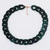 Wholesale-fashion luxury designer exaggerated bohemia geometric acrylic big chain short choker statement necklace for woman