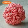 200PCS 7cm Artificial PE Foam Rose Blomma med stam DIY Wedding Bouquet Christams Centerpiece Blommor Decor Shooting Props