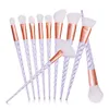 Heiße 10 PCs Make -up -Bürsten Die Lüfterpinsel -Make -up -Werkzeuge kostenloser Versand