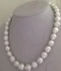 Envío Gratis >>>> noble joyería australiana de los Mares del Sur barroco blanco collar de perlas 10mm 12mm 14 k oro