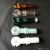 Accessoires de bongs de pot de couleur à double roue, conduite d'eau en verre Pipes à fumer Percolateur Bongs en verre Brûleur à mazout Conduites d'eau Plates-formes pétrolières Fumer esprit