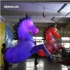 Volwassen Draagbare Verlichting Opblaasbare Horse Kostuum 3M Walking Blow Up Dierlijke Mascotte Paardpakken met RGB LED-licht voor stad Night Parade Show