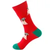 Presente de estocagem de Natal de meia meias decorativas rena de floco de neve 4 cores de tamanho m￩dio algod￣o material