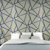 Fashion 3D Papier mural géométrique Design moderne Silver Stripe Match Grey Wallpaper Roll chambre salon Home Decoration14953225410346