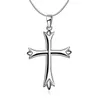 Nuovissima collana con ciondolo croce liscia collana maschile in argento sterling STSN290, vendita diretta in fabbrica con collana in argento 925 di moda calda