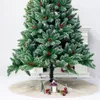 1 pièce de jupe d'arbre de noël de 120cm, motif de flocon de neige, jupe ronde d'arbre de noël, tabliers, décoration de maison, fournitures festives de noël, rouge Beige255F