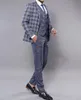 2020 Abiti da uomo di moda Smoking da sposa su misura Glen Plaid One-Button con risvolto con risvolto Abbigliamento da sposo Abito da lavoro casual Set da 3 pezzi