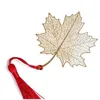 Cute Creative Golden Hollow Maple Leaf Metal Bookmark Stationery Bookmarks Book Clip Office Accessories School Supplies