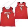 2020 New Louisville College Basketball Jersey NCAA 9 Pfeiler Red All Litched and Emlleckery Men Size