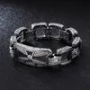 Hiphop Bike Biker Link Bransoletka Punk Mężczyźni Krzyż Krzyż Vintage Czarny Ze Stali Nierdzewnej Urok Mężczyzna Viking Bransoletki Bangle Moda Biżuteria