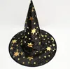 Halloween crianças adulto cosplay chapéu apontou wizard cap festival festa bruxas estrelas chapéus prop Fancy Dress Crianças Trajes Cosplay Gown Hats