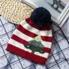 Fashion-Christmas Kids Knitting Santa Hat Varm Vinter Barn Xmas Gratis Snowflake BeanOutdoor Baby Ski Caps TTA2021-2