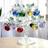 Decorações de Natal 40 milímetros de ano Chirstmas Árvore Pendurado Corte de Cristal de vidro Apple Ornaments Decoração 2021 Navidad Cortinas Home Natal