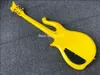 Rare Diamond Series Yellow Prince Cloud Guitare électrique Corps en aulne, manche en érable, incrustation de points noirs, cordier enveloppant