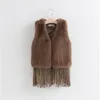 New style baby girl fringed waistcoat autumn winter children sleeveless vest fur thicken outercoat free shipping