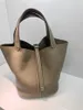 Hot Ins Fashion 18CM 22CM Bucket Totes Soft Cowhide Genuine leather Shoulder Bags lady Women Handbag wholesale High quality 01
