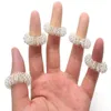 50pcs/Silver Massage Acupuncture Finger Rings Health Care Acupressure Hand Massager Pain Relief Stress Relief Help Sleep Tools