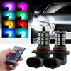 2x 9005 9006 H11 H7 1156 RGB LED Auto Car Headlight 5050 LED 27 SMD Fog Light Head Lamp Bulb With Remote Control Styling8973807