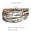 Fashion Gold Sliver Par Armband 2019 För Kvinnor Kärlek Vintage Läder Friendship Armband Bangles Femme Punk Smycken