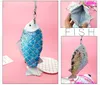 DHL free Women Fish-Shaped Sequin Clutch Bag Girl Fashion Sequin Coin Purse Pen Pencil Bags Mermaid Glitter Handbag Wallet Purse