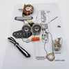 Nouveau potentiomètre de condensateur de guitare TL CTS 250K Kit de câblage d'arbre en cuivre pour-Stra CDE 715P .022 200V capuchon Orange + dessin de ligne de soudage