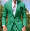 2020 Mais Recente Projeto Dos Homens Jantar Terno Do Noivo Smoking Padrinhos de Casamento Ternos Blazer para homens Na Moda Verde (jaqueta + Calça) terno