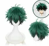 Nowy Hero Academia Izuku Midoriya Deku Short Green Black Hybrid Cosplay Wig5483193