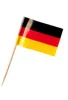 5000 stycken tyska smörgåsflaggor plockar Tyskland matparty bar pub klubb buffé cocktail pinnar tandplockar trä träbord dekor6159458