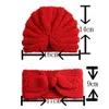 New Sweet 2Pcs Toddler Baby Girls Turban Knotted Head Wrap Headband+Tie Caps Hats Casual Winter Warm Accessories