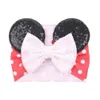 Big Bow Wide Baby Girls pannband Sequined Mouse Ear Girl Hair Accessories 59 Färger Holidayer Makeup Hairbands3469639