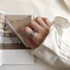 New Vintage Style 925 Sterling Silver Leaf Open Rings For Women Retro Wide Open Statement Ring Fine Jewelry