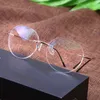 Titanium Glasses Frame Rimless Женские Очки Круглые Очки Мужчины MEOPIA Оптический Рецепт Корея Спектакль Спектакль