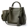 HBP Woman Bag Moda Mulheres 2 PCs/Sacos Compostos Sacos Compostos Bola de Couro Feminino Messenger Messenger Green Green