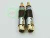 2 pcs de alta qualidade XLR Feminino para RCA Feminino Adaptador de Soquete de Ouro