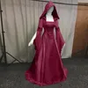 Vestidos casuais 2021 Vintage goth vestido estilo medieval cosplay festival vestuário mulheres boho romântico maxi traje de quadra # g7