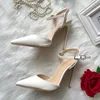 Tarifa de envío gratis nuevo estilo Tacones de diseñador charol blanco slingback punta tacones altos bombas sexy lade zapatos de mujer 12 cm 10 cm 8 cm nuevo