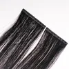Snap Düğmesi Cilt Atkı Bandı İnsan Saç Uzatma Klip Saçında 14-24 inç Giymek ve Sökülmesi Kolay Yeni Ürün 20 adet