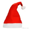 Red Santa Claus Hat Ultra Soft Plush Christmas Cosplay Hats Christmas Decoration Adults Christmas Party Hats VT0327