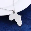 Trendy Africa Map with Ghana Pendant Necklaces Jewelry for Women Men African Maps Charm Chain Jewellery