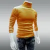 2017 Spring Herfst Heren Pullovers Sweaters Turtleneck gebreide trui voor mannen Katoen Kleding Mannelijke truien Zwart Wit XXL 50