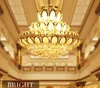 LED Chandeliers Lights Fixture Modern Crystal Lotus Flower Chandelier Golden Crystal Pendant Lamps Home Indoor el Clubs MYY213f