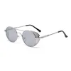 Steampunk lunettes de soleil métal maille rétro cadre rond creux lunettes de soleil miroir lentilles 8 couleurs en gros