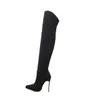 Autumn Winter Women Boots Stretch Slim Thigh High Boot Fashion Over the Knee Boots Woman Sapatos