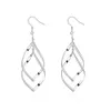 Brand new sterling silver plated Dual banana-shaped earrings DFMSE168,women's 925 silver Dangle Chandelier earrings 10 pairs a lot