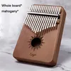 Neueste 17 Tasten Kalimba Sanza Daumenklavier Mahagoni Ganzes Brett Fingerklavier Massivholz Schüler Anfänger Blau Grün Tastaturinstrument2960