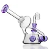 5.5 inchs glass bong hookahs Recycler oil rigs smoking glass water pipes heady bongs beaker base with 14mm banger