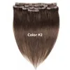 Kisshair 7pcSet Clip in Hair Extension 4 Dark Brown 27 Honey Blonde 30 Medium Auburn Clip sur les cheveux Woft8398432