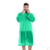 Impermeabili EVA Addensato Impermeabile non usa e getta per adulti Cappuccio alla moda ambientale Cappotto antipioggia Unisex Outdoor Travel Camping Rainwear ZYQ421