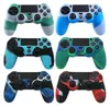 Färgglada Camo Soft Silicone Gel Gummi Case Skin Gripskydd för PS4 Wireless Controller Case Skin Grip Cover Game